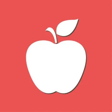 Leaf apple symbol. Stock Illustration