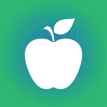 Leaf apple symbol. Stock Illustration