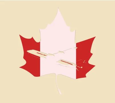 Leaf art Canada Stock Illustration