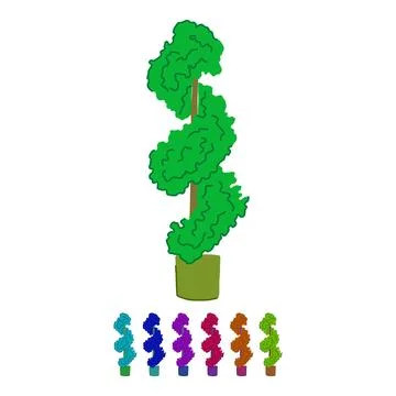Leaf artificial plant vector cartoon graphic Stock Illustration