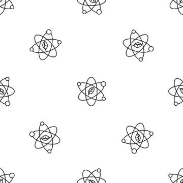 Leaf atom pattern seamless vector イラスト素材
