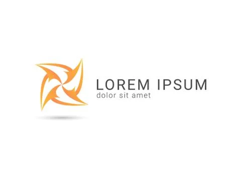 Leaf autumn abstract logo design template Stock Illustration