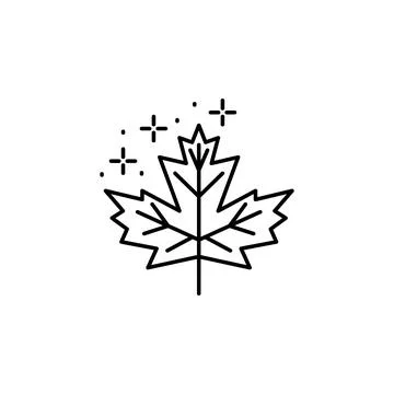 Leaf, autumn icon. Simple line, outline vector of Thanksgiving day icons for ui Stock Illustration