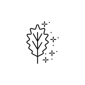 Leaf, autumn icon. Simple line, outline vector of Thanksgiving day icons for ui Stock Illustration