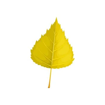 Leaf of autumn tree, fall foliage isolated icon Stock Illustration