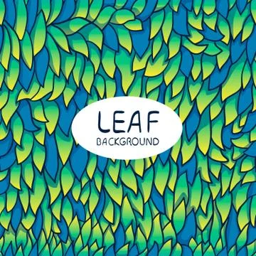 Leaf background in blue color Stock Illustration