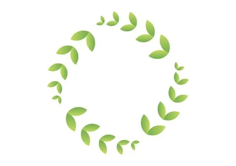 Leaf background with bright and fresh green color gradient Stock Illustration