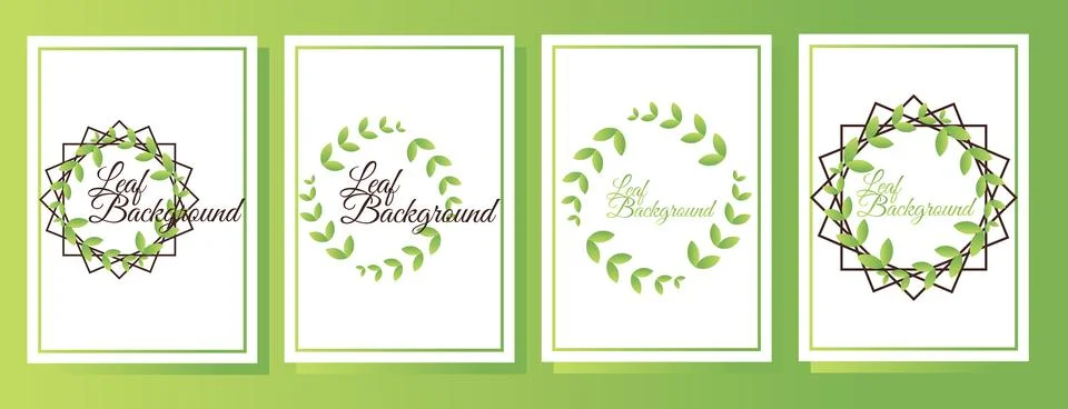 Leaf background collection 2 Stock Illustration