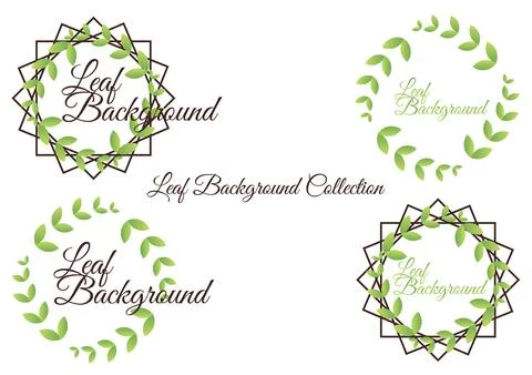 Leaf background collection Stock Illustration