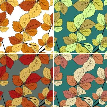 Leaf background. Modern nature backdrop. Autumn tree vector. Seasonal banner. Stock Illustration
