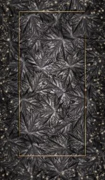 Leaf background text frame natural background 3D illustration Illustrazione stock