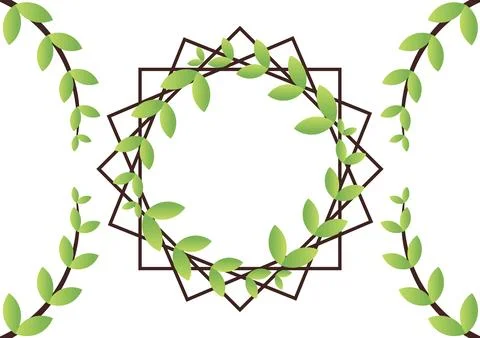 Leaf background on white background 2 Stock Illustration