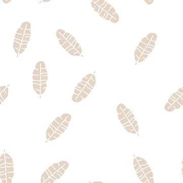 Leaf banana glyph seamless pattern Stock Illustration