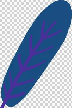Leaf is being shown in flat vector with dark blue center and purple veins, Stock Illustration