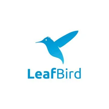 Leaf Bird Logo Abstract and Vector Stock Illustration