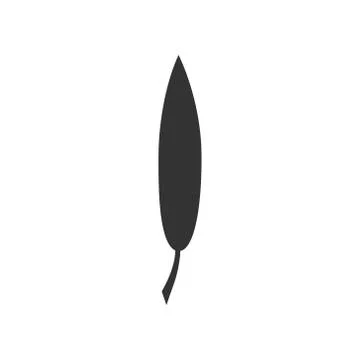 Leaf black icon. Stock Illustration