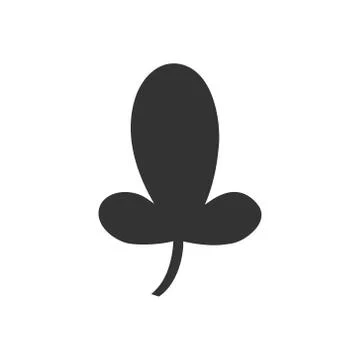 Leaf black icon. Stock Illustration
