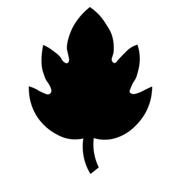Leaf black icon on white background Stock Illustration