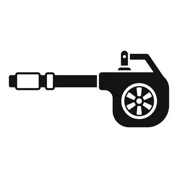 Leaf blower garden equipment icon silhouette vector Stock Illustration