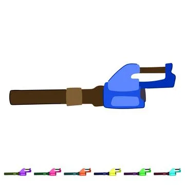 Leaf blower garden tool for autumn cleaning tasks graphic Ilustração Stock