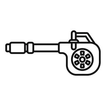 Leaf blower garden tool line art icon Ilustração Stock