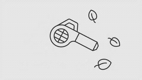 Leaf blower line animation Stock Footage 312201960