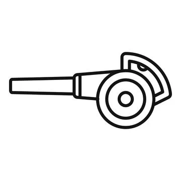Leaf blower line art icon illustration Stock Illustration