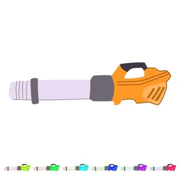 Leaf blower tool for modern yard cleaning graphic Ilustração Stock
