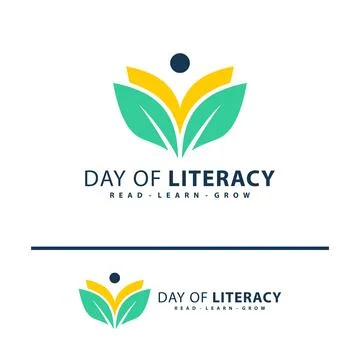 Leaf Book with people logo vector template. Creative Book Leaf with people .. Ilustração Stock
