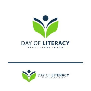Leaf Book with people logo vector template. Creative Book Leaf with people .. Ilustração Stock