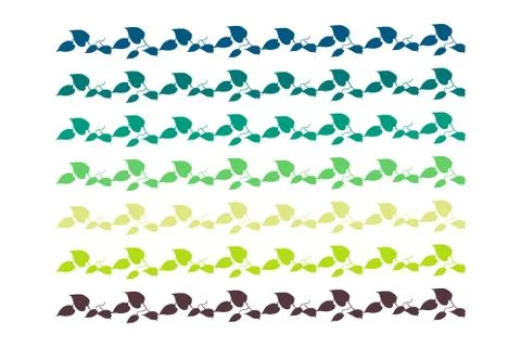 Leaf border green and blue Stock Illustration