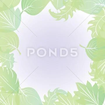 Leaf border Ilustraciones de archivo