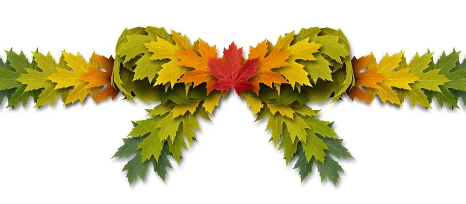 Leaf bow ribbon 库存插图