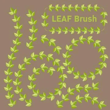 Leaf brushes.. Stock Illustration