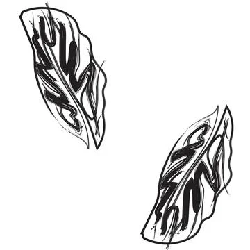 Leaf Brushstroke seamless pattern design 스톡 일러스트