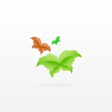 Leaf butterfly concept Stock Illustration