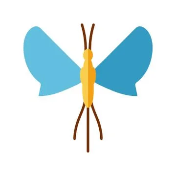 Leaf butterfly insect, flat style icon Stock Illustration