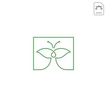 Leaf butterfly logo design vector icon element isolated 스톡 일러스트