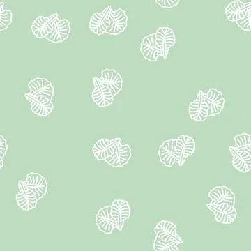 Leaf cabbage line seamless pattern Stockillustratie