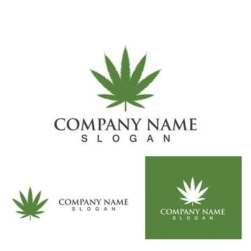 Leaf Cannabis logo vector illustration icon 스톡 일러스트