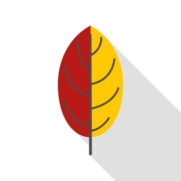 Leaf changing color during autumn season flat icon Illustrazione stock