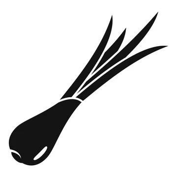 Leaf chive icon simple vector. Fresh onion Stock Illustration
