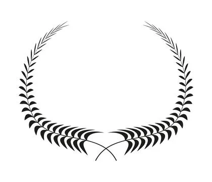 Leaf circle frame black and white, Vector illustration isolated on white Illustrazione stock