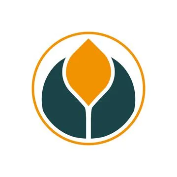 Leaf Circle Logo Design Eco Nature Organic Emblem Stock Illustration