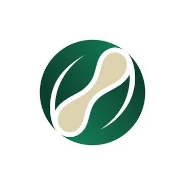 Leaf Circle Logo Design for Organic Green Products Stock Illustration