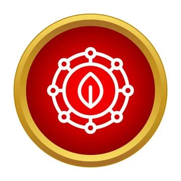 Leaf circle showing ecological connection and sustainability Stock Illustration