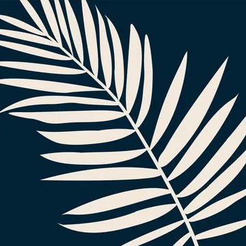 Leaf close-ups on a light background tropical Stock Illustration