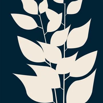 Leaf close-ups on a light background tropical Stock Illustration