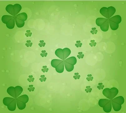 Leaf clover in st.patricks day .vector is eps 10 Stock Illustration