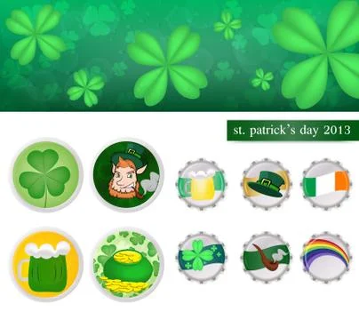 Leaf clover in st.patricks day .vector is eps 10 Stock Illustration